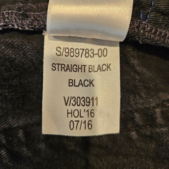 Gap 1969 Mens Straight Fit Denim Jeans 38x36 Black Distressed Wash cotton rugged - Picture 14 of 16
